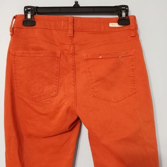 Pilcro And The LetterPress High Rise Bootcut Raw Hem Size 25 Rustic Orange - Picture 11 of 13